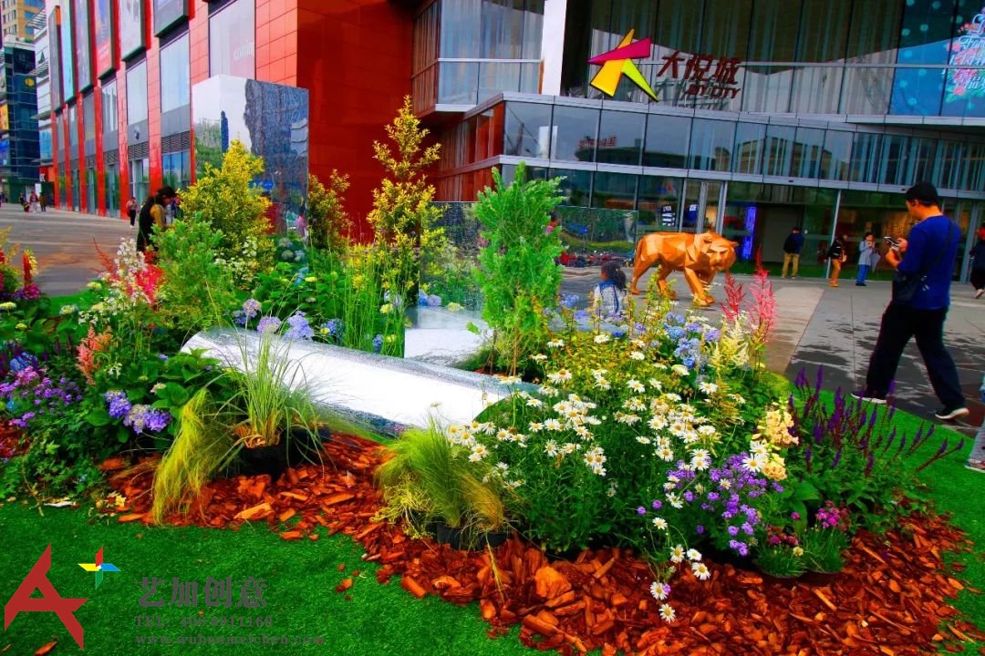 长风大悦城的“自然系”花艺美陈