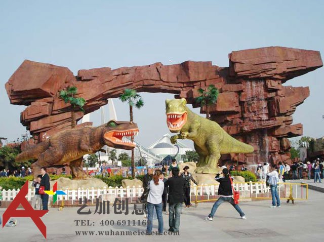 景区恐龙主题DP点陈列