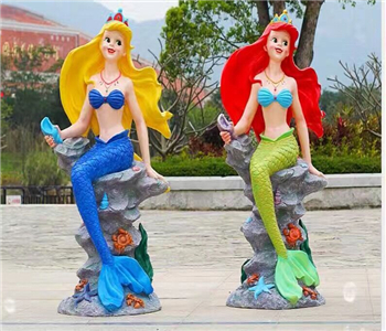 玻璃钢雕塑:海洋馆玻璃钢美人鱼雕塑 玻璃钢雕塑:海洋馆玻璃钢美人鱼雕塑