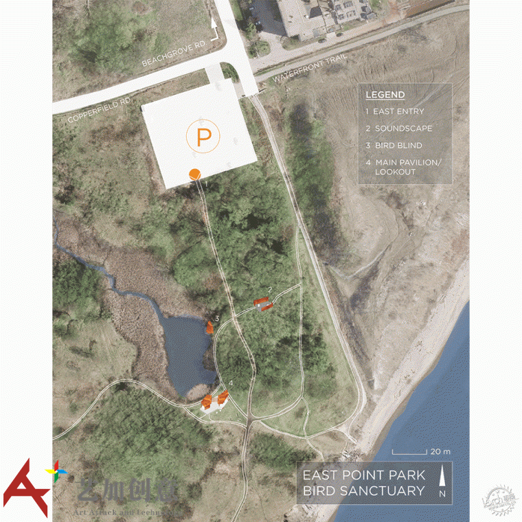 耐候钢在景观中的应用:穿孔耐候钢板制造的观鸟亭 耐候钢在景观中的应用:穿孔耐候钢板制造的观鸟亭