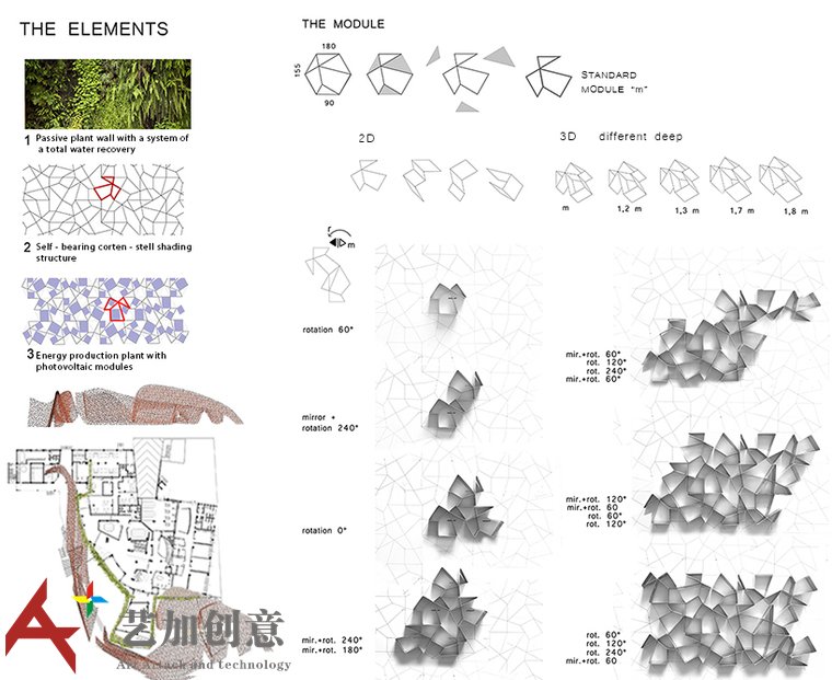 耐候钢在景观中的应用·环绕酒店的不规则耐候钢墙 耐候钢在景观中的应用·环绕酒店的不规则耐候钢墙