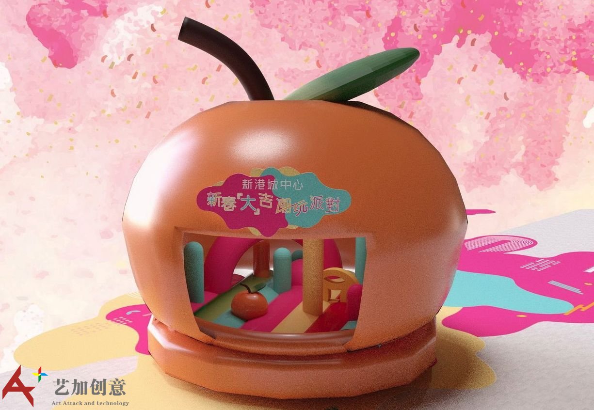 新港城中心 新年美陈 大吉潮玩派对